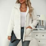 Striped Double-sided Plush Casual Fashionable Jacket