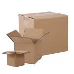 100 Corrugated Paper Boxes 4x4x4' - 10X10X10cm - Yellow