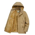 Warm Cotton Coat Blue Men's Cotton-quilted