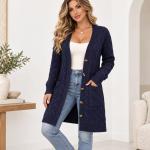 Women's Hemp Pattern Knitted Cardigan Jacket