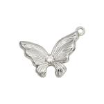Real Gold Fine-grain Three-dimensional Slanted Butterfly Pendant