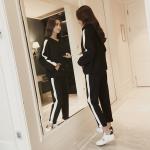 Loose Hooded Sweater College Style Two-piece Set