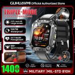 New Military 1400mAh Battery Smart Watch With LED Flashlight