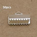 Flat Wire Clip Leather Cord Buckle Jewelry Material Accessories