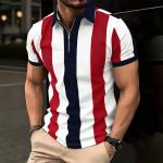 Mens Versatile Lapel-zipper Casual Top