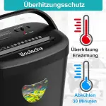 Aktenvernichter, Schreddert 12 Blatter Auf Einmal, Kann Kreditkarten&CD Und Buroklammern Zerkleinern, Papierschredder Mit Einem 25-Liter-Abfallbehalter-Versand Von FBA
