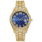 Men's Steel Strap Hip-hop Roman Quartz Watch