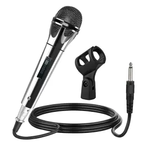 5 CORE Microphone Dynamic Vocal Handheld Mic Cardioid Unidirectional Microfono W On Off Switch + XLR Audio Cable For Singing Karaoke Public Speaking & Parties - PM 817 CH