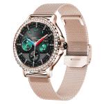 Bluetooth Calling Smart Fitness Bracelet Waterproof Watch With Diamond Accents