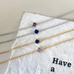 S925 Sterling Silver Necklace With Twelve Birthstone Pendants, A Light-luxury, Niche Design