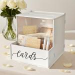 Elegant White PVC Rectangular Wedding Card Box With Lockable Lid  Durable Decorative Gift Box For Wedding Money, Favors, And Party Gifts Suitable For Weddings, Birthdays, And Christmas Partie