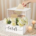 Elegant White PVC Rectangular Wedding Card Box With Lockable Lid  Durable Decorative Gift Box For Wedding Money, Favors, And Party Gifts Suitable For Weddings, Birthdays, And Christmas Partie