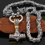 Stainless Steel Chain Retro Hammer Pendant For Men
