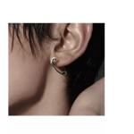 925 Sterling Silver Earrings With Male And Female Personality Single Korean Version Pin
