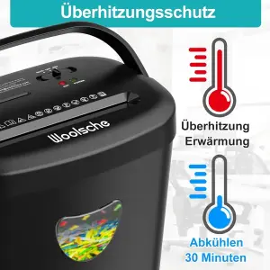Aktenvernichter, Schreddert 12 Blatter Auf Einmal, Kann Kreditkarten&CD Und Buroklammern Zerkleinern, Papierschredder Mit Einem 25-Liter-Abfallbehalter-Versand Von FBA