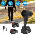 130000RPM Cordless Mini Blower, 1000W Powerful Motor With Turbo Tech - 550g Wind Pressure&600g Blowing Force, 64mm Air Output For Heavy Debris Cleaning