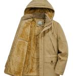 Warm Cotton Coat Blue Men's Cotton-quilted