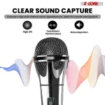 5 CORE Microphone Dynamic Vocal Handheld Mic Cardioid Unidirectional Microfono W On Off Switch + XLR Audio Cable For Singing Karaoke Public Speaking & Parties - PM 817 CH