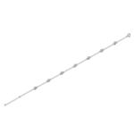 S925 Silver 1.4g Moissanite Bracelet, 7pcs 3mm D VVS1 GRA Certified, 16&5cm Adjustable