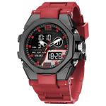 Mens Sports Outdoor Tactical Alloy Dual-Display Watch
