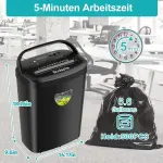 Aktenvernichter, Schreddert 12 Blatter Auf Einmal, Kann Kreditkarten&CD Und Buroklammern Zerkleinern, Papierschredder Mit Einem 25-Liter-Abfallbehalter-Versand Von FBA