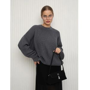 Laid-back Style Loose-fitting Pullover Knit Sweater