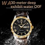 Mens Watch Leather Strap Quartz Movement