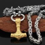 Stainless Steel Chain Retro Hammer Pendant For Men