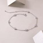 S925 Silver 1.4g Moissanite Bracelet, 7pcs 3mm D VVS1 GRA Certified, 16&5cm Adjustable