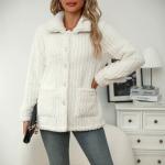 Striped Double-sided Plush Casual Fashionable Jacket