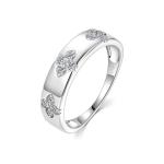 S925 Silver 2.3g Floral Cluster Moissanite Ring, D VVS1, GRA Certified US 5-9
