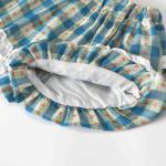Lace-trimmed Collar Sleeveless Top And Lace Trim Childrens Clothing Set