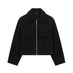 Classic Style Short Textured Coat For Women
