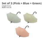 Umbrella Hook-Nordic Pink Blue Green-3 pcs-Bag
