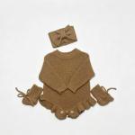 Pure Cotton Embroidery Newborn Long-sleeved Jumpsuit