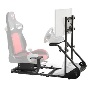 Enhanced And Stable Racing Wheel Cockpit, Compatible With Fanatec, PXN, Thrustmaster, And Logitech Adjustable Driving Simulators, Excluding Handbrake, Pedals, And Monitor -No Self Pick Up