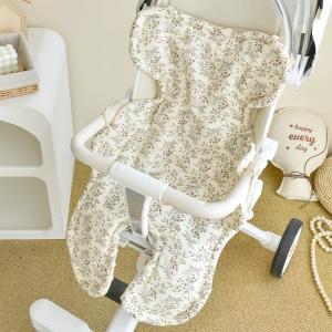 Babys Pure Cotton Thickened Stroller Pad Seat Cushion And Armrest Backrest