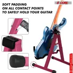 5 Core Guitar Stand A Shape Foam Arm Rubber Pad For Acoustic Electric Bass
