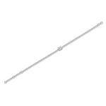 S925 Silver 1ct Princess Cut Moissanite Bracelet, 16&5cm Adjustable, D VVS1 GRA