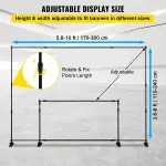 10x8 Ft Adjustable Background Bracket With Handbag - Sturdy For Party, Wedding, Photo Booth, Trade Show, Perfect For Backdrop Setup