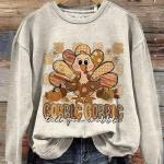 Women's Crew-Neck Sweatshirt With Animal Print
