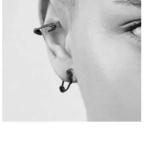 925 Sterling Silver Earrings With Male And Female Personality Single Korean Version Pin