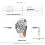 Large-dial Waterproof Hollowed-out Womens Watch With A Snowflake Motif That Rotates