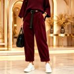 AutumnWinter Corduroy Plus-size Womens Casual Trousers