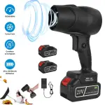 130000RPM Cordless Mini Blower, 1000W Powerful Motor With Turbo Tech - 550g Wind Pressure&600g Blowing Force, 64mm Air Output For Heavy Debris Cleaning