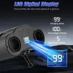 16000mAh 4 In 1 Dual-Turbine Waist Clip Fan Wearable Personal Fan Hands-Free With 5 Speeds LCD Display Lanyard Double As Power Bank For Jobsites Camping Hiking