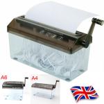 Portable A6 A4 Paper Hand Shredder Manual Straight Cut Home Office