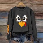 Women's Crew-Neck Sweatshirt With Animal Print