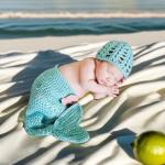 Cute Baby Photography Mermaid Costume Prop Set