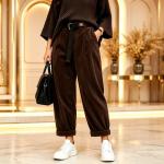 AutumnWinter Corduroy Plus-size Womens Casual Trousers